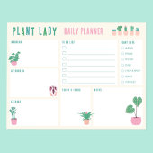 Bloc-notes de planificateur quotidien de dame de p