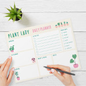 Bloc-notes de planificateur quotidien de dame de p