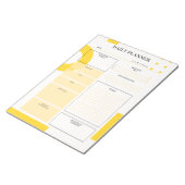 Bloc-notes de planificateur quotidien jaune (Incliné)