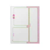 Bloc-notes de planification à motifs floraux rose (Tourné)