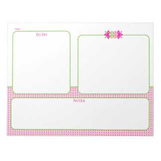 Bloc-notes de planification à motifs floraux rose