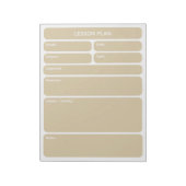 Bloc-notes de planification de cours beige (Tourné)