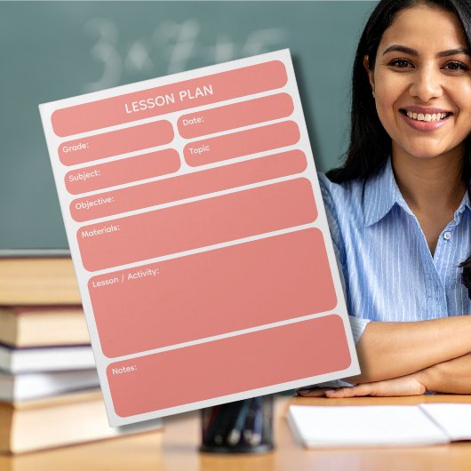 Bloc-notes de planification de cours Corail