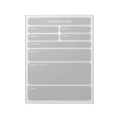 Bloc-notes de planification de cours gris (Tourné)