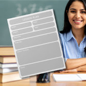 Bloc-notes de planification de cours gris