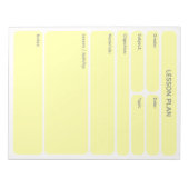 Bloc-notes de planification de cours Jaune Citron (Devant)