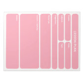 Bloc-notes de planification de cours Rose Pink (Devant)