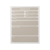 Bloc-notes de planification de cours taupe (Tourné)