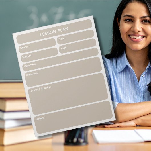 Bloc-notes de planification de cours taupe