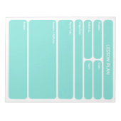 Bloc-notes de planification de cours turquoise (Devant)