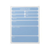 Bloc-notes de planification de leçon bleu (Tourné)