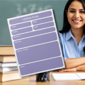 Bloc-notes de planification de leçon violet