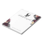 Bloc-notes de planification de mariage floral goth (Tourné)