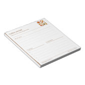 Bloc-notes de planification de menu de table de ré (Incliné)
