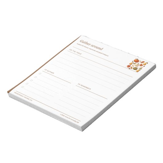 Bloc-notes de planification de menu de table de ré (Tourné)