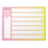 Bloc-notes de planification des repas hebdomadaire (Devant)