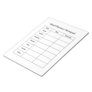 Bloc-notes de planification des repas hebdomadaire