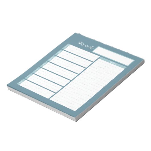 Bloc-notes de planification du menu hebdomadaire (Tourné)