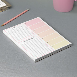 Bloc-notes de planification hebdomadaire