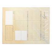 Bloc-notes de planification hebdomadaire à l'aquar (Devant)