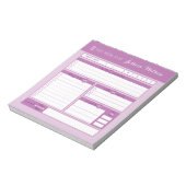 Bloc-notes de planification Mariage rose (Tourné)
