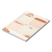 Bloc-notes de planification quotidien Boho – À fai (Tourné)