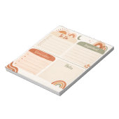 Bloc-notes de planification quotidien Boho – À fai (Tourné)