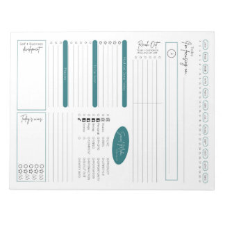 Bloc-notes de planification quotidienne des ventes