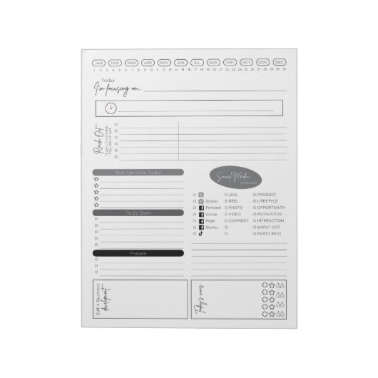Bloc-notes de planification quotidienne des ventes (Tourné)
