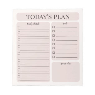 Bloc-notes de planification quotidienne minimalist