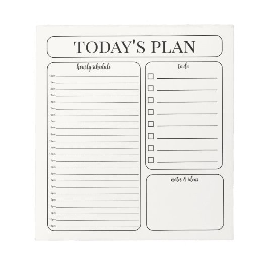 Bloc-notes de planification quotidienne minimalist (Devant)