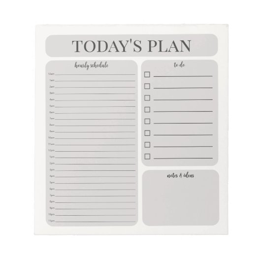 Bloc-notes de planification quotidienne minimalist (Devant)