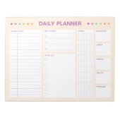 Bloc-notes de planification quotidienne Pastel Hea (Devant)