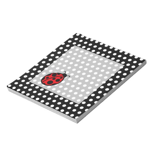 Bloc-notes de point Polka noir Ladybug (Tourné)