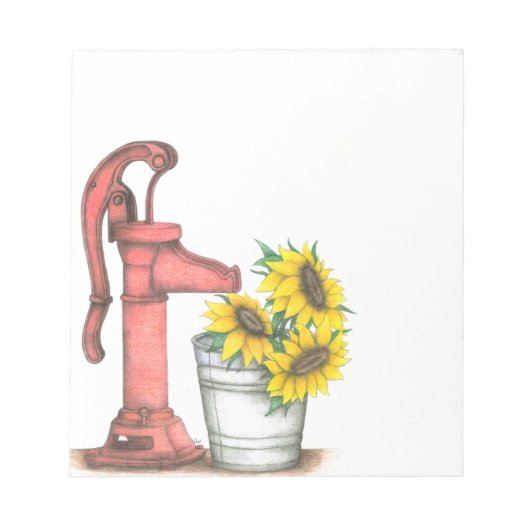 Bloc-notes de pompe à eau (Devant)