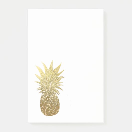 Bloc - notes de post-it d'ananas d'or (Devant)
