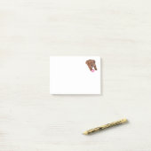 Bloc-notes de post-it de golden retriever (Sur un bureau)