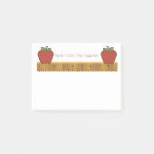 Bloc-notes de post-it de la règle du professeur (Devant)