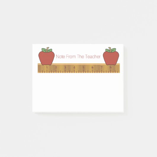 Bloc-notes de post-it de la règle du professeur (Devant)