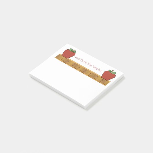 Bloc-notes de post-it de la règle du professeur (Incliné)