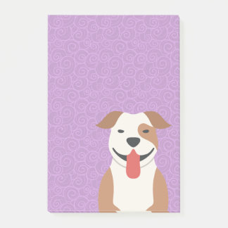 Bloc - notes de post-it de Terrier de pitbull