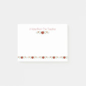 Bloc-notes de post-it des pommes du professeur (Devant)