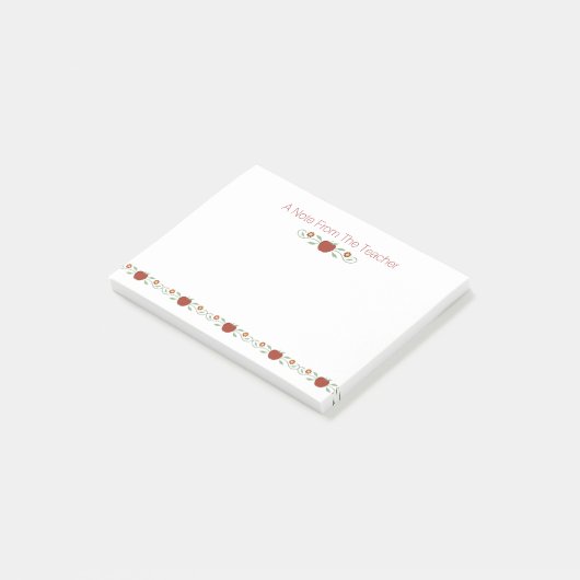 Bloc-notes de post-it des pommes du professeur (Incliné)