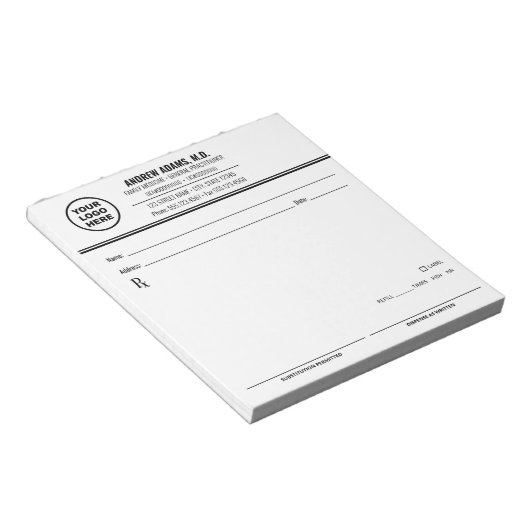 Bloc-notes de prescription modifiable (Incliné)