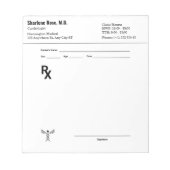 Bloc-notes de prescription personnalisé – RX de do (Devant)
