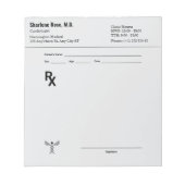 Bloc-notes de prescription personnalisé – RX de do (Devant)