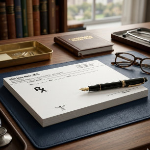 Bloc-notes de prescription pour médecins et profes