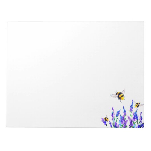 Bloc-notes de printemps avec fleurs et abeilles vo (Devant)