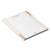 Bloc-notes de professeur à cadre de lignes boho (Incliné)