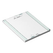 Bloc-notes de professeur à cadre pastel mignon (Incliné)